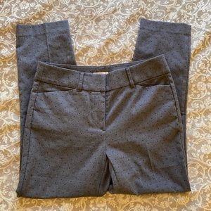 Loft polka dot cropped pants